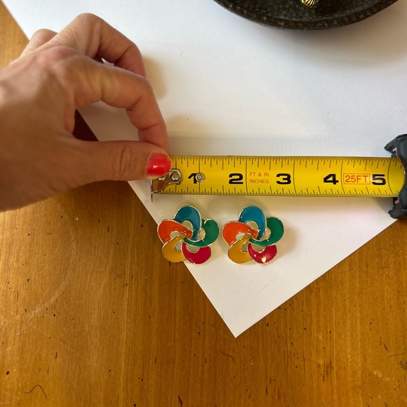 Vintage Enamel Earrings - Picture 7 of 7